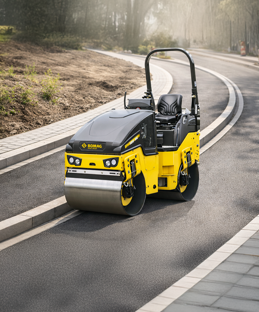 BW 100 AD-5: Tandem Roller Tangguh di Konstruksi Jalan Kecil